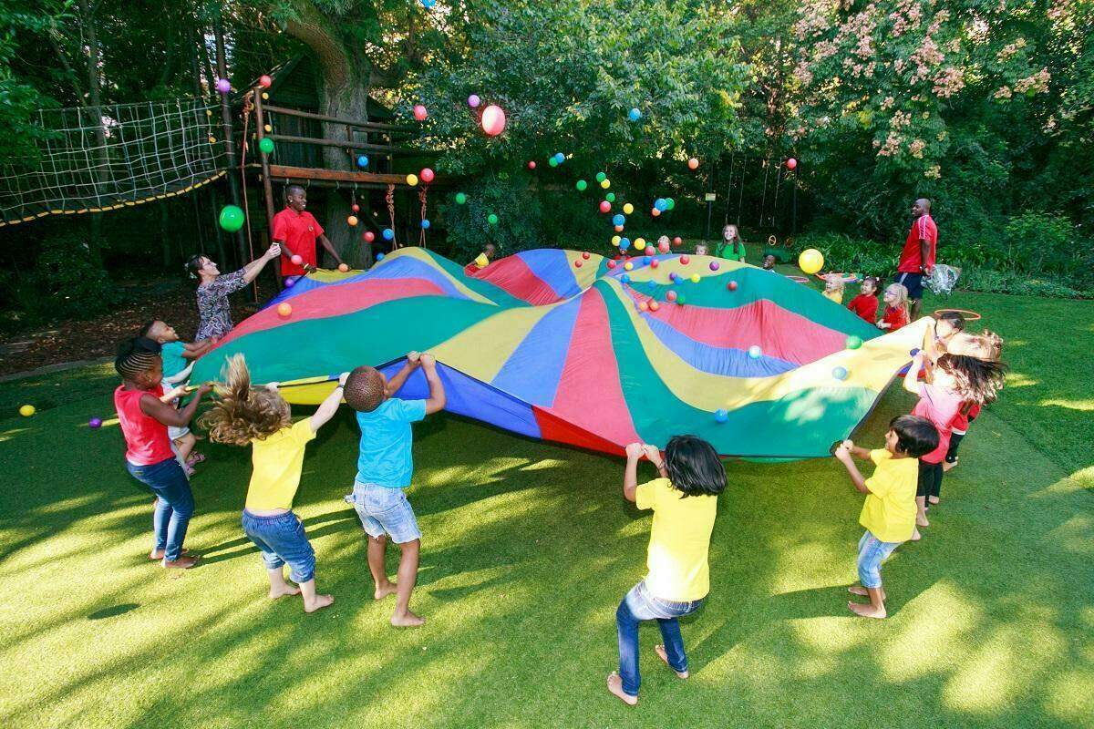 kids playing on obstacles